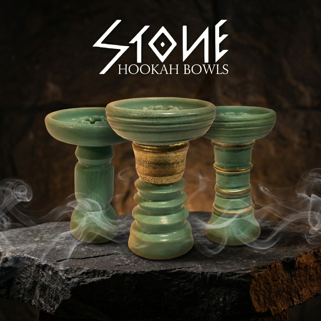 Stone Hookah Bowls - Teal Collection